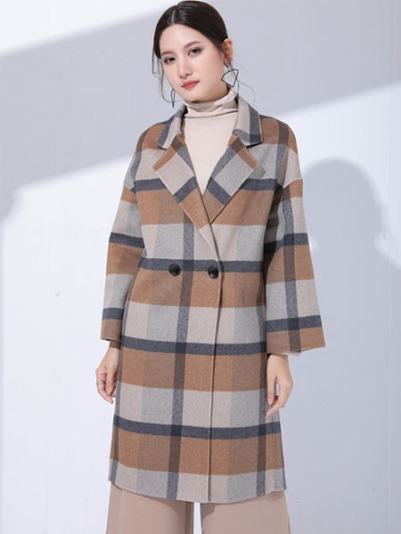 Candy&Ryan女装2022秋冬季棕色大衣