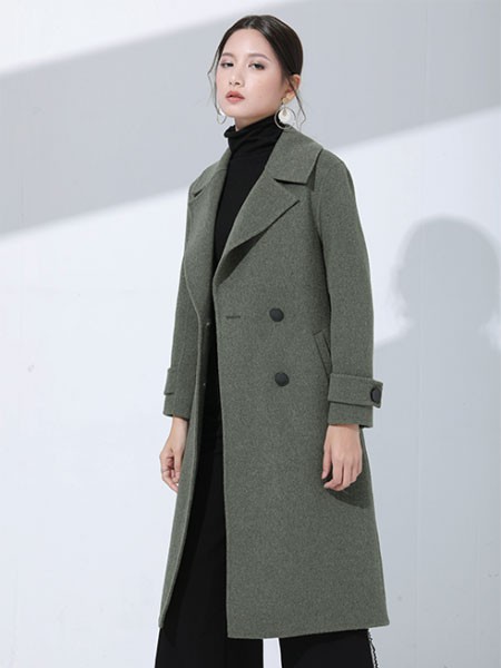 Candy&Ryan女装2022秋冬季绿色大衣