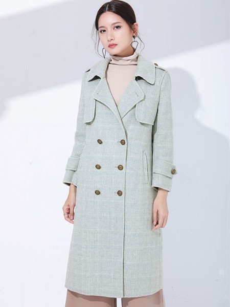 Candy&Ryan女装2022秋冬季绿色大衣