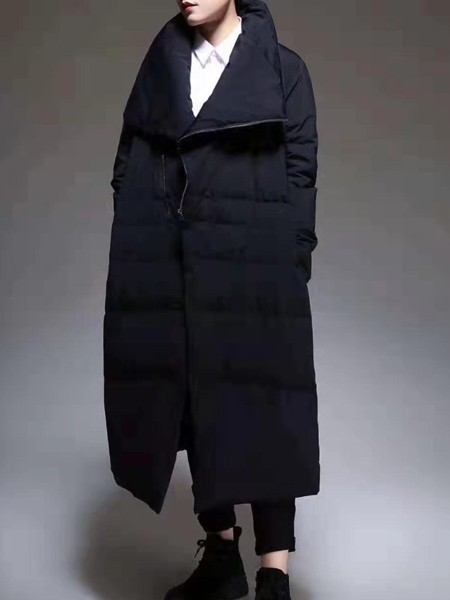 布凡丝B.F.S女装2022秋冬季黑色大衣