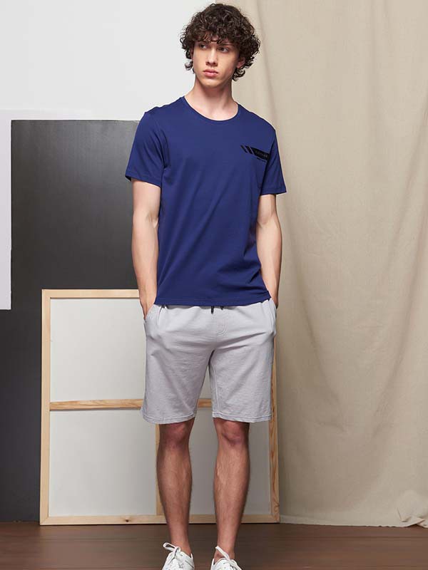 ELLEHOMME2022春夏季藏蓝色T恤