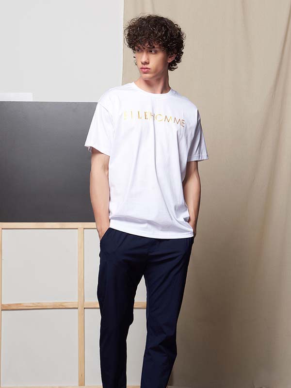 ELLEHOMME2022春夏季黑色长裤