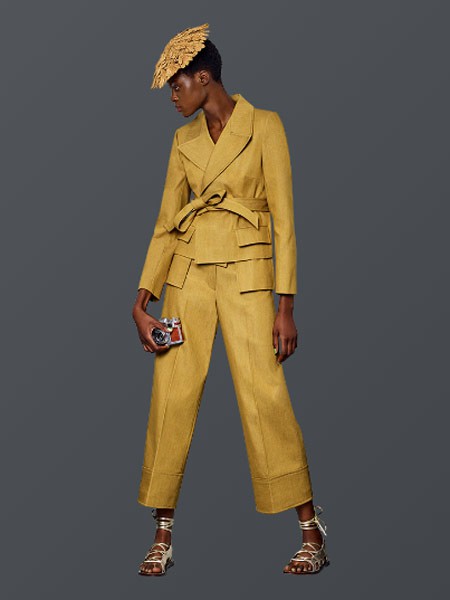 本杰明·曹女装2022春夏季黄色外套