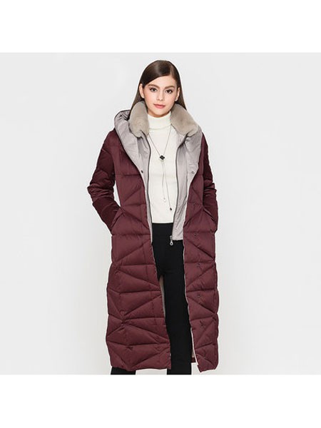 艾达禾2022秋冬季咖啡色棉服