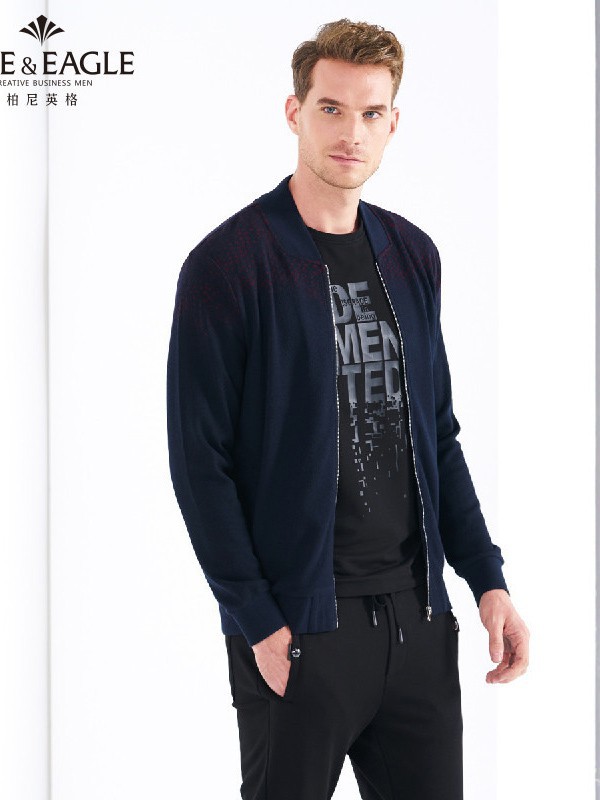 柏尼英格男装2022春夏季黑色T恤