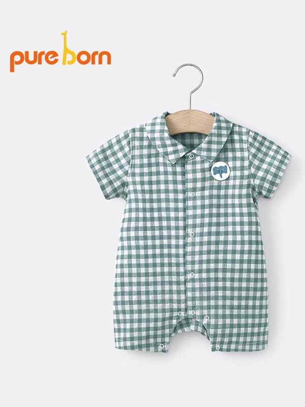 博睿恩童装2022春夏季黑色连体衣