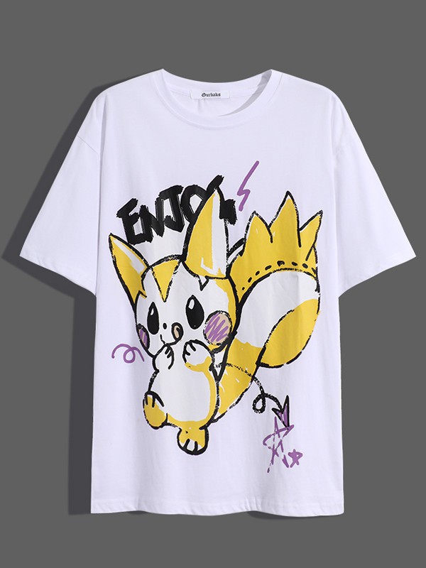 古克男装2022春夏季白色T恤