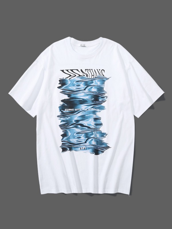 古克男装2022春夏季白色T恤