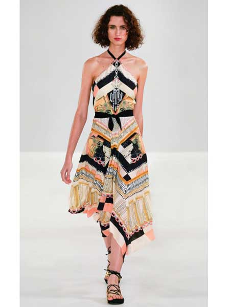 坦波丽伦敦2022春夏季黄色吊带裙