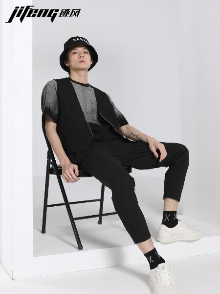 迹风男装2022春夏季肤色长裤