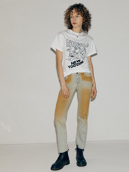 WhyNotUs女装2022春夏季白色T恤