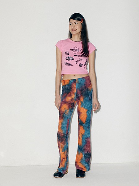 WhyNotUs女装2022春夏季粉色T恤