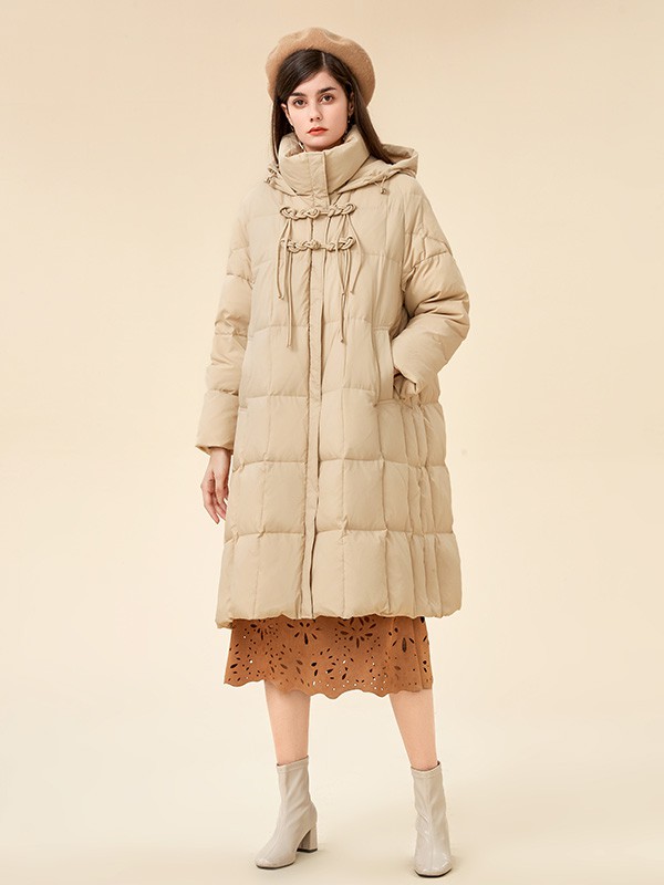 艾丽哲2022秋冬季米色棉服