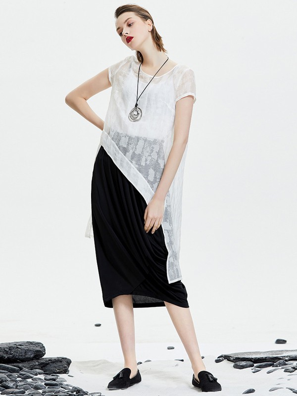 醉酷女装2022春夏季黑色半身裙