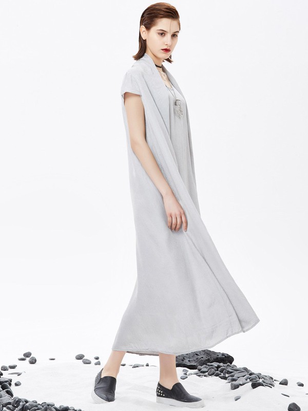 醉酷女装2022春夏季灰色连衣裙
