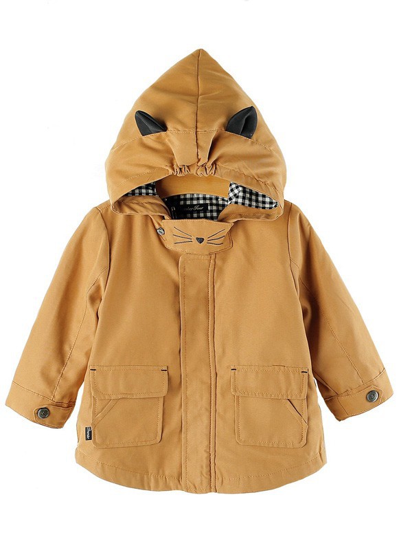 普丽蜜儿童装2022秋冬季卡其色风衣