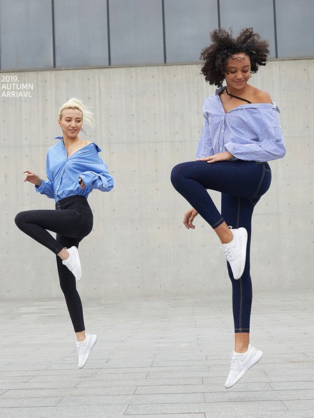 零限女装2022春夏季蓝色衬衫