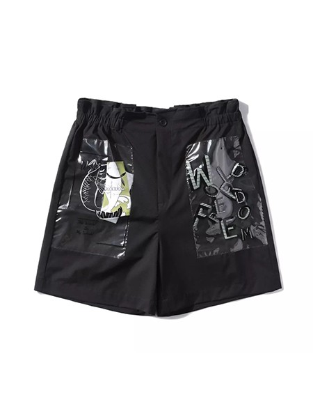 大鲲休闲装2022春夏季黑色短裤