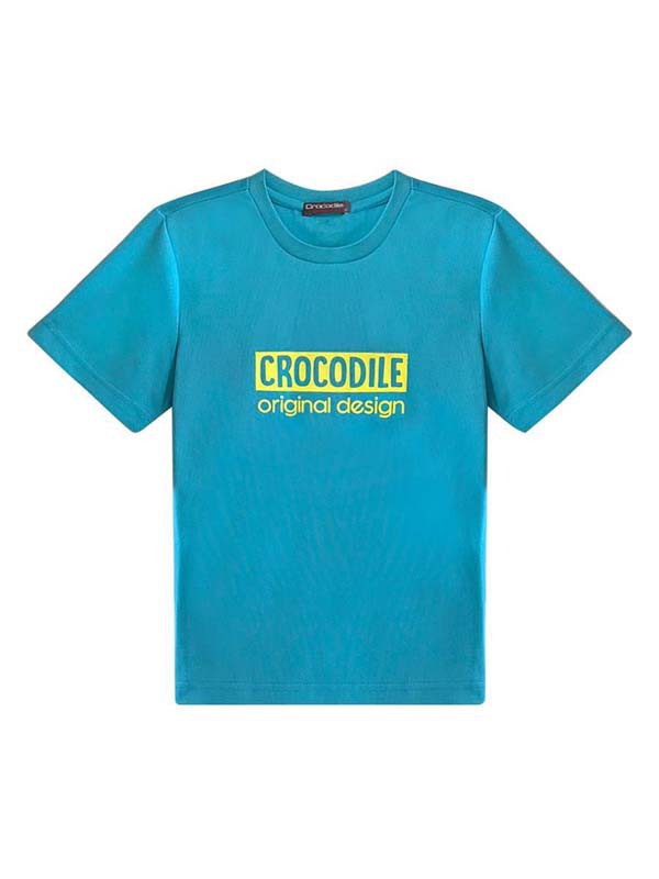 鳄鱼童装2022春夏季蓝色T恤