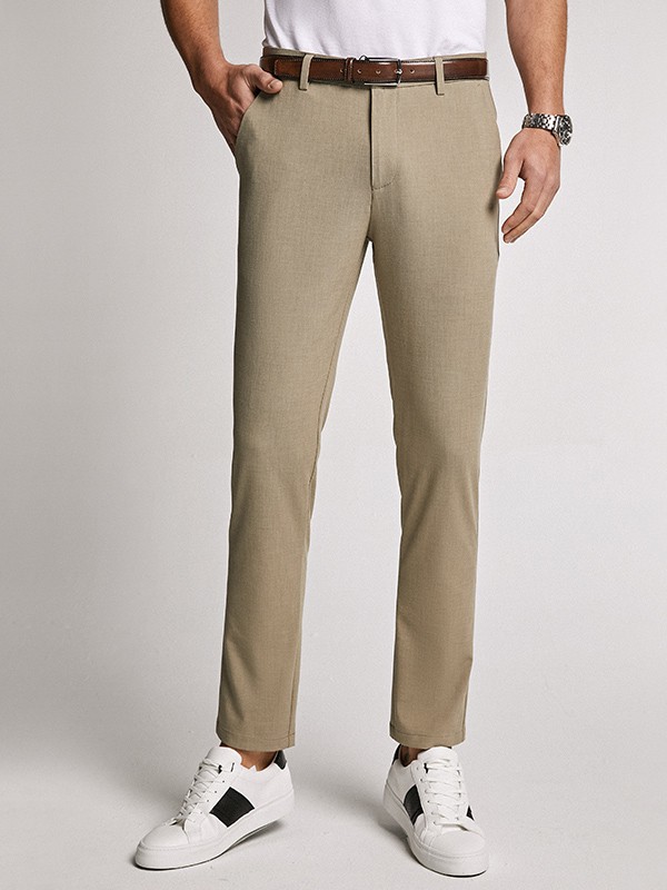 谱拉歌世男装2022春夏季卡其色长裤