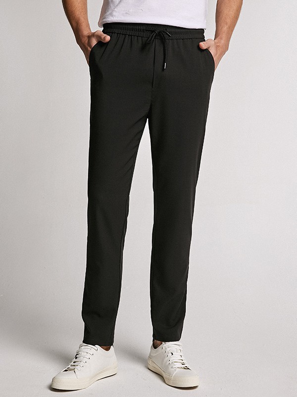 谱拉歌世男装2022春夏季黑色长裤