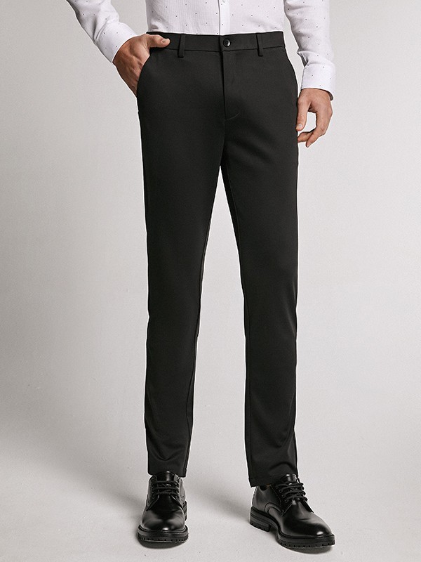 谱拉歌世男装2022春夏季黑色长裤