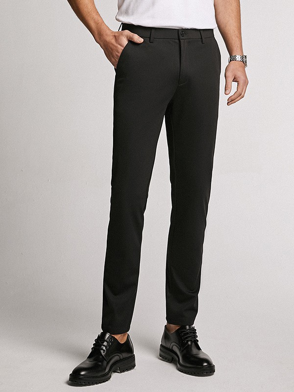 谱拉歌世男装2022春夏季黑色长裤