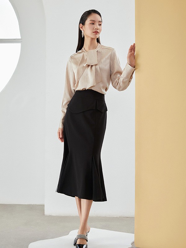 JIAFENSTYLISH2022秋冬季米色衬衫