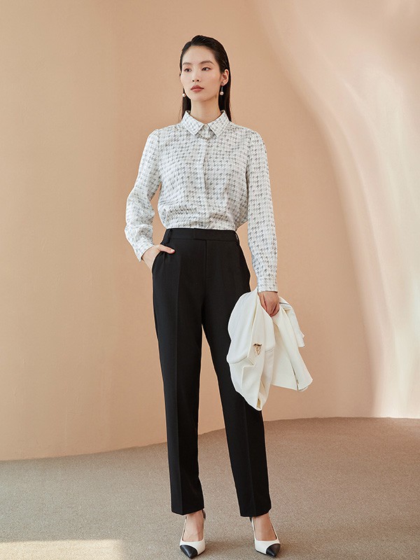 JIAFENSTYLISH2022秋冬季白色衬衫