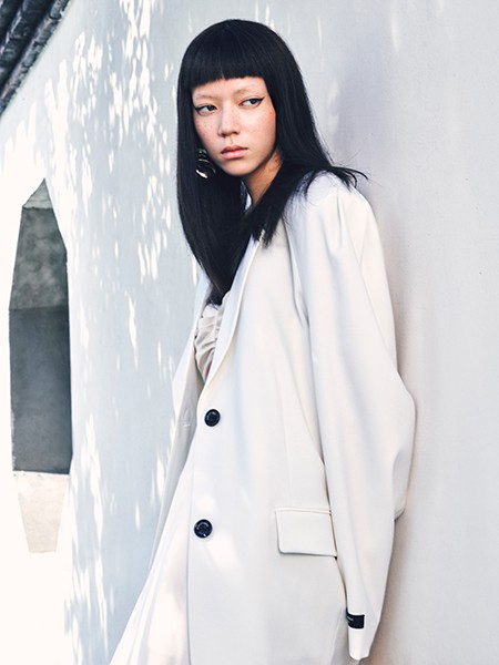 WIWH女装2022春夏季白色西装