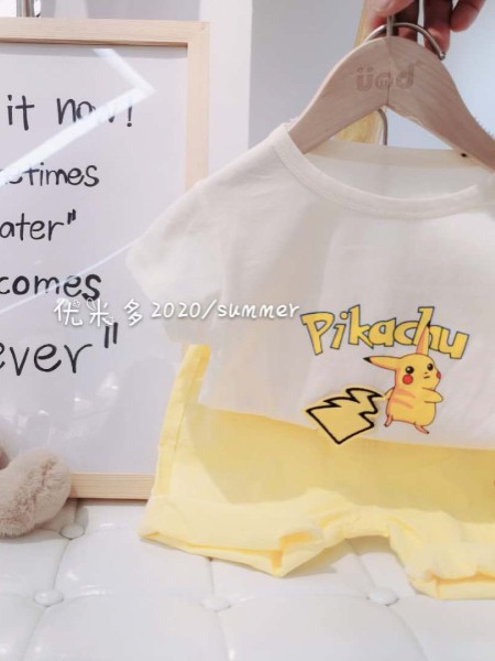 优米多童装2022春夏季拼色连体衣