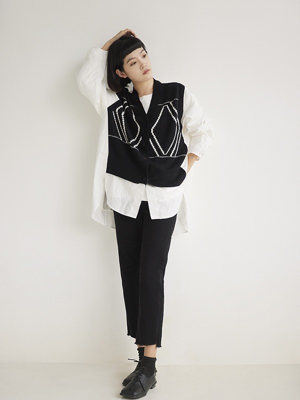 堓上2022春夏季白色衬衫