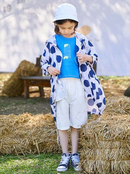 吾名堂童装2022春夏季蓝色T恤