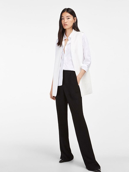 ​优刻定制男装2022春夏季黑色阔腿裤