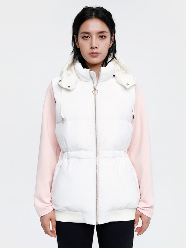 迪桑特运动装2022秋冬季白色马夹