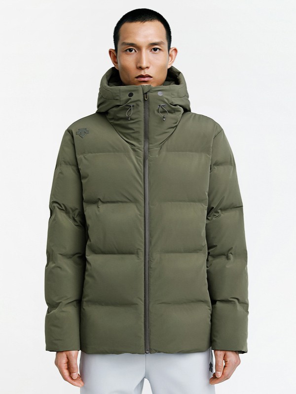 迪桑特运动装2022秋冬季军绿色棉服