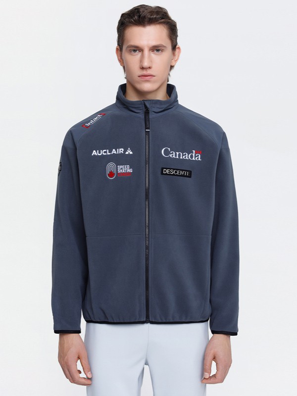 迪桑特运动装2022秋冬季灰色棉服