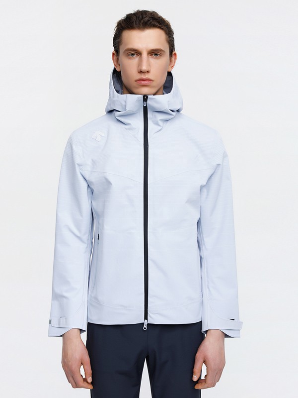 迪桑特运动装2022秋冬季白色派克服