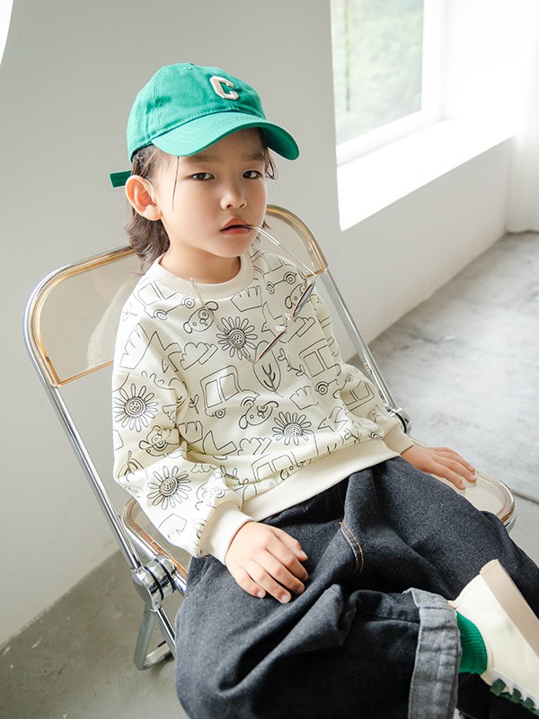 田田小象2022秋冬季白色T恤