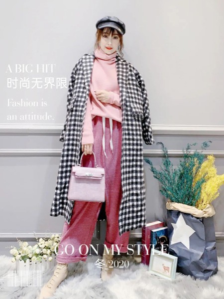 紫布语女装2022秋冬季黑色大衣