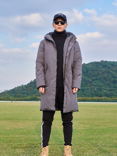 禹宾男装2022秋冬季灰色棉服