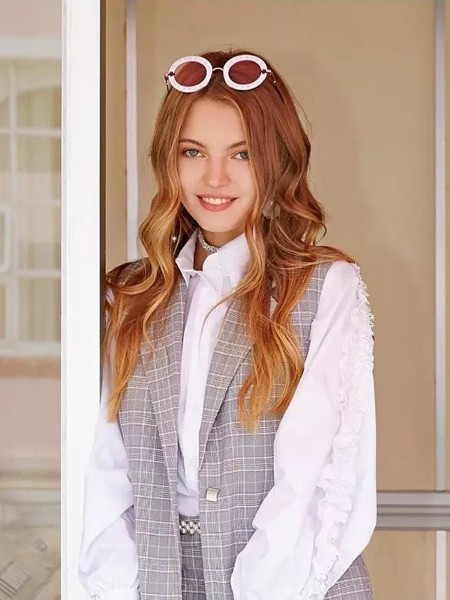 创美生活女装2022春夏季白色衬衫