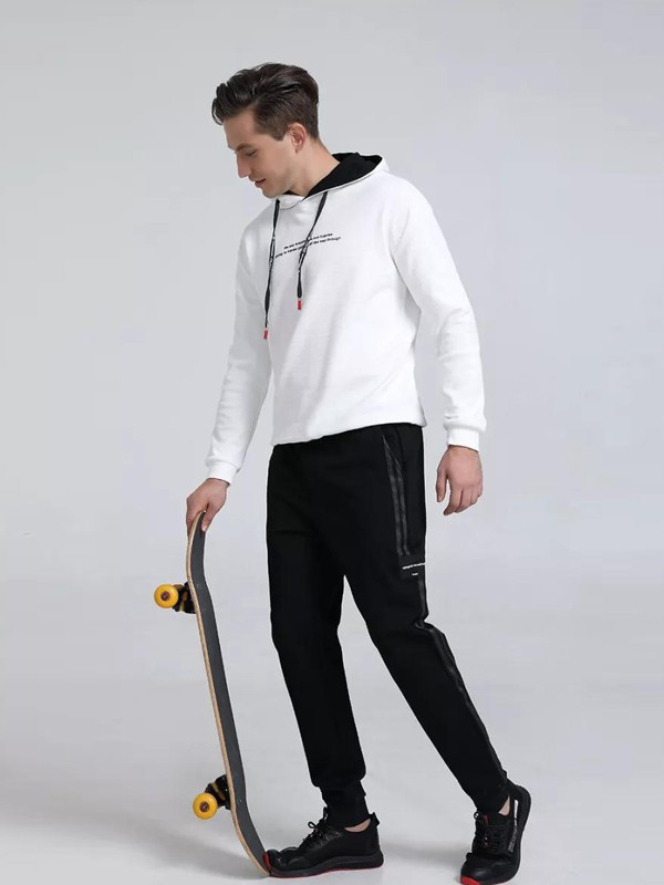 帝画男装2022秋冬季白色卫衣