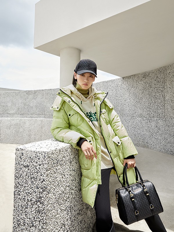 IN+茵嘉女装2022秋冬季绿色棉服