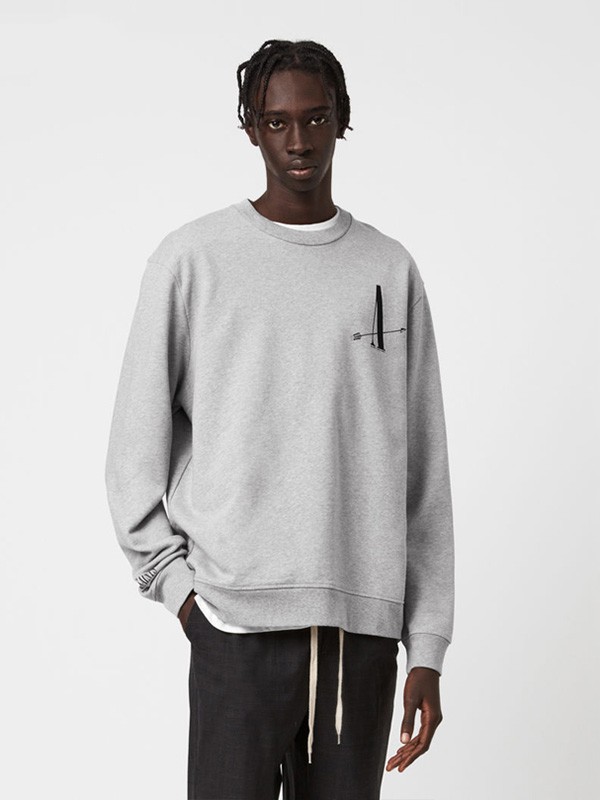 Allsaints2022秋冬季灰色T恤