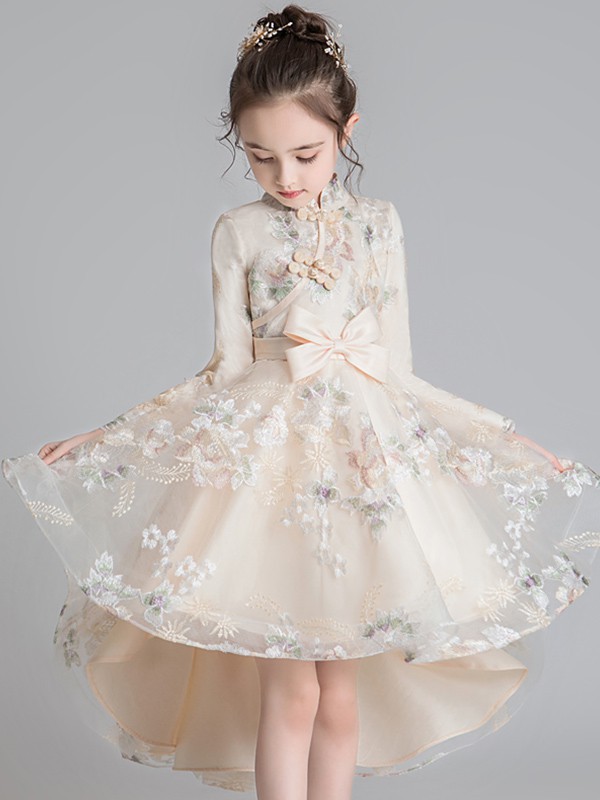 呱呱蛋童装2022春夏季白色连衣裙