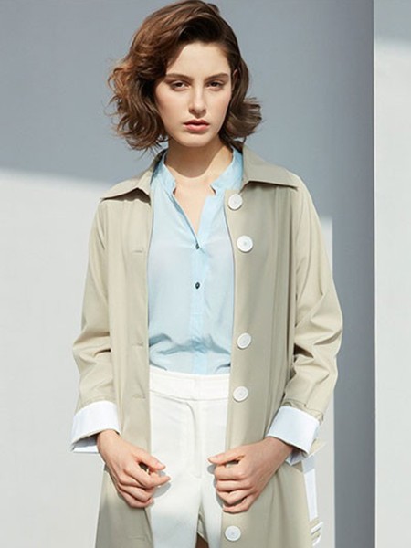 瓒妮佛女装2022秋冬季蓝色衬衫