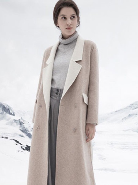 瓒妮佛女装2022秋冬季米色大衣