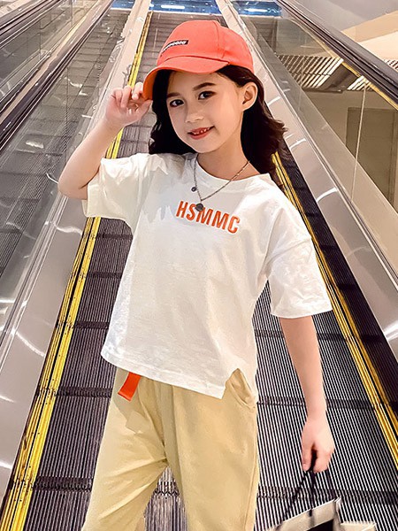 豆巴士Beanbus童装2022秋冬季白色T恤