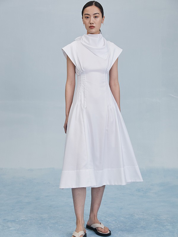 Mordorf2022春夏季白色连衣裙
